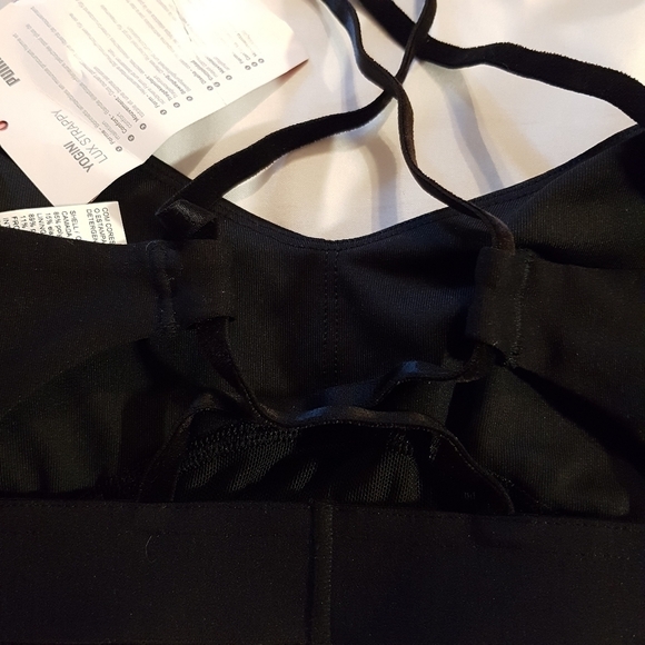 Puma women's size xs Yogini Lux Strappy padded black bra, NWT - Picture 4 of 10